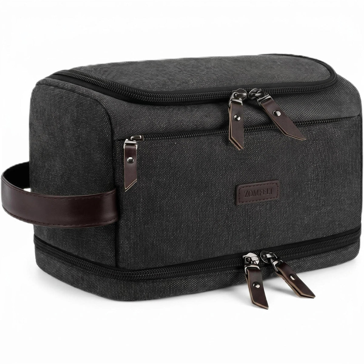 ZOMFELT front view showing pockets and compact travel-ready shape