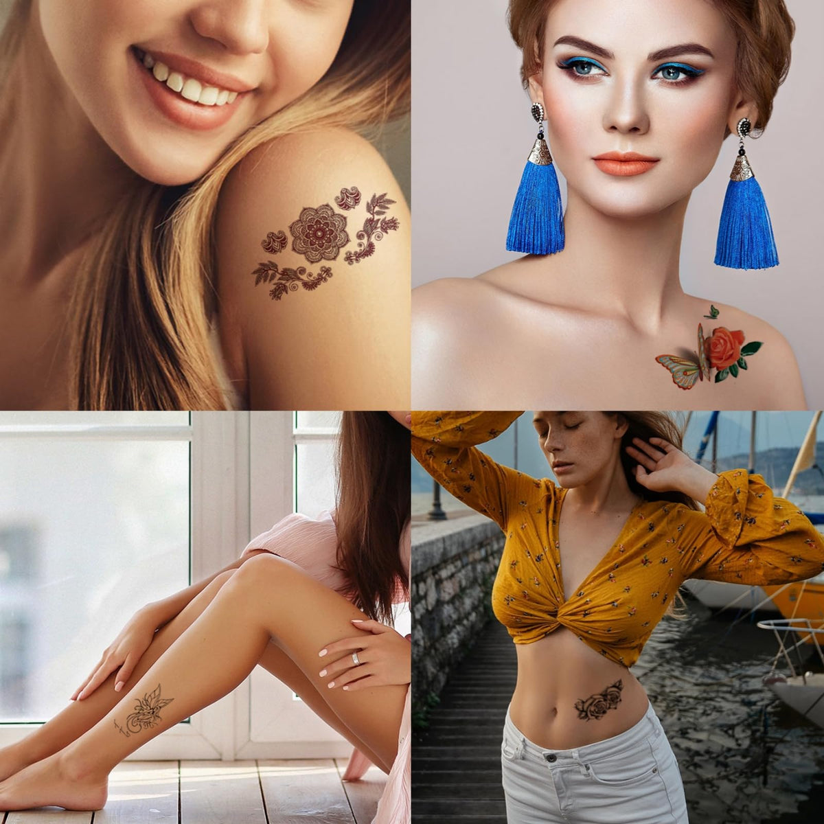 Zomme temporary tattoo applied on model arm demonstrating easy waterproof wear and placement