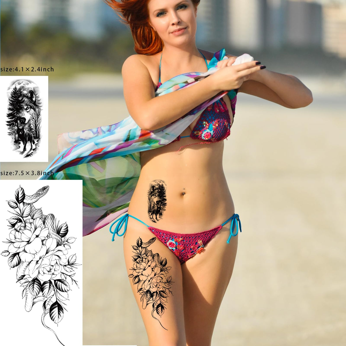 Zomme tattoo application with wet cloth, shows fast simple water activation
