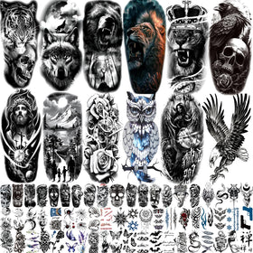 Zomme front packaging showing 82-sheet tattoo set and variety benefit