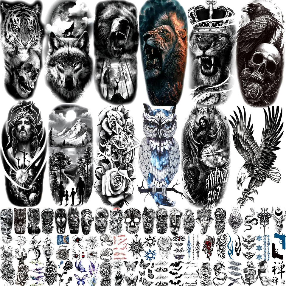 Zomme front packaging showing 82-sheet tattoo set and variety benefit
