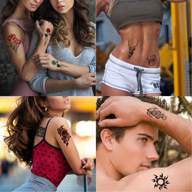 Zomme temporary tattoo on forearm in cosplay setting showing wearable-style benefit