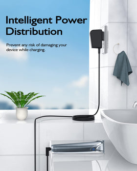 Zondol charger next to ruler to demonstrate compact size for easy storage