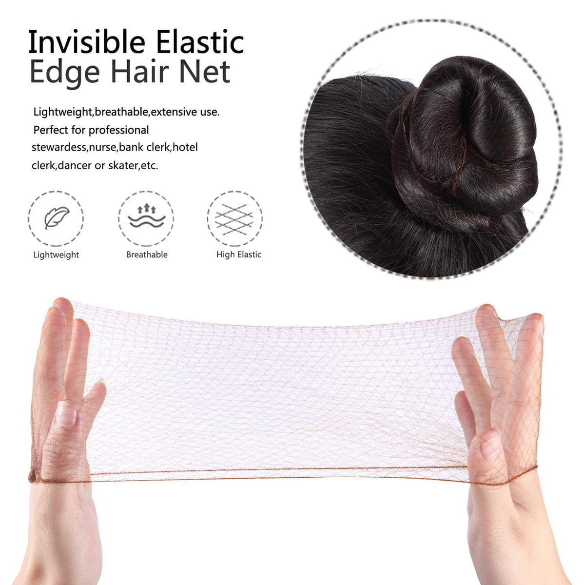 Zonon close-up of elastic mesh texture for breathable, secure hold