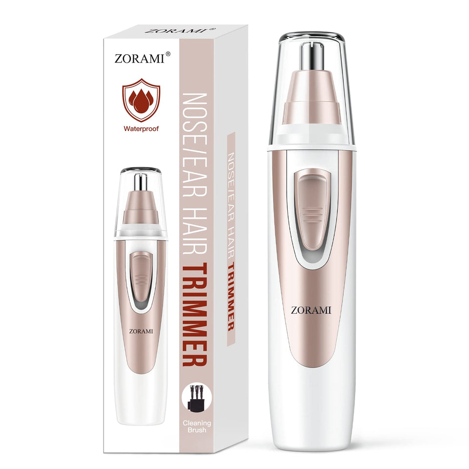 ZORAMI front view showing compact trimmer and packaging, highlights portability
