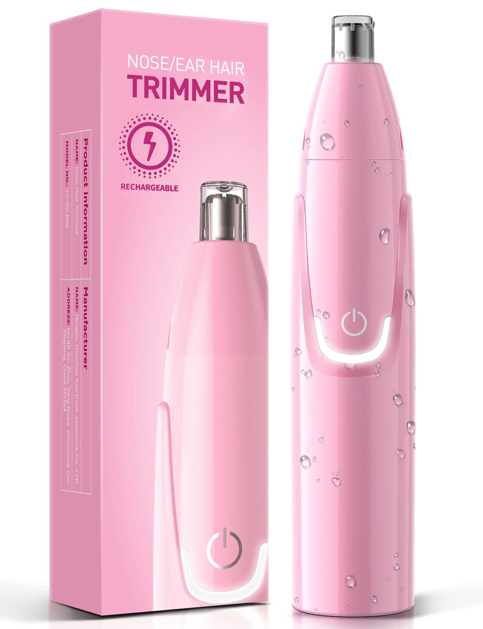 ZORAMI front view pink trimmer showing compact design and easy grip