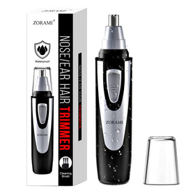 ZORAMI front view of black trimmer showing compact design and easy one-button control
