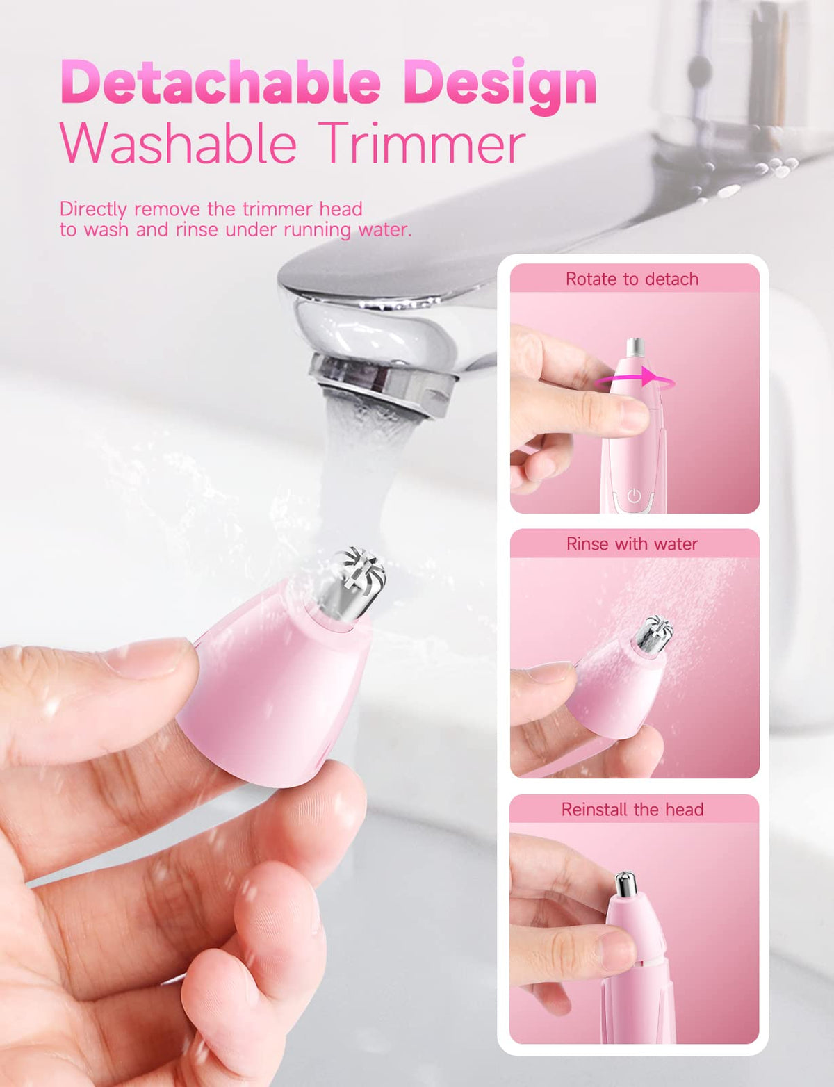 ZORAMI on bathroom counter with USB‑C cable showing everyday readiness