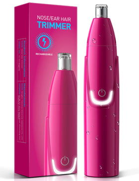 ZORAMI magenta trimmer front view showing compact design and single-button control for easy use