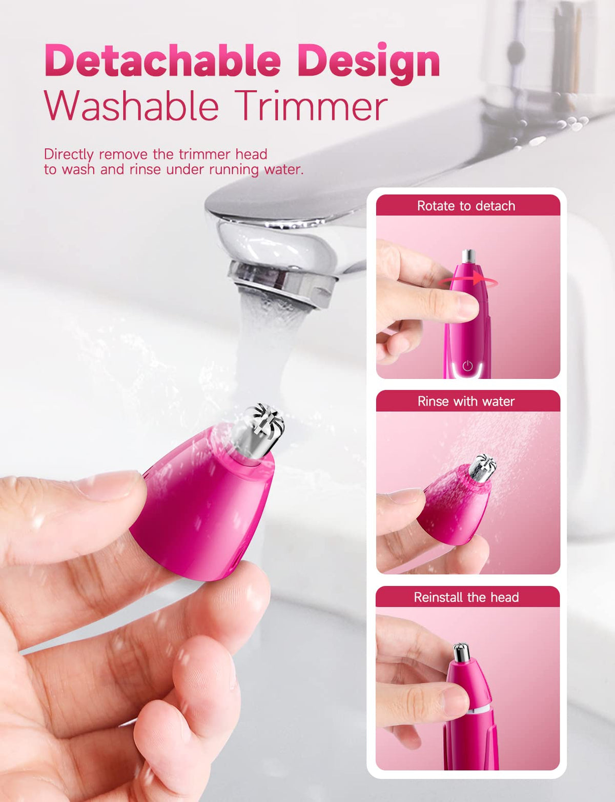 ZORAMI trimmer packed with USB-C cable in a travel pouch for convenient grooming on the go