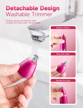 ZORAMI trimmer packed with USB-C cable in a travel pouch for convenient grooming on the go