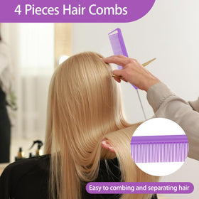 Zorliton rat-tail combs with tails visible for accurate parting benefit