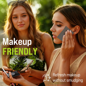ZOROM'S compact pack tucked inside a purse for quick on-the-go touch-ups