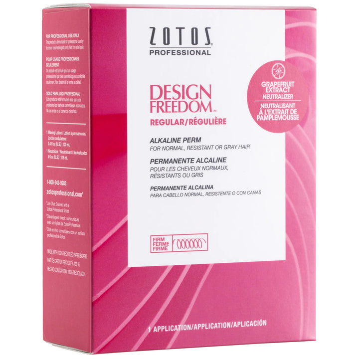 Zotos product front packaging showing label and professional perm benefits