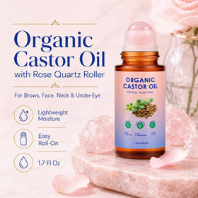 Zotreval castor oil texture on hand showing pure cold‑pressed oil