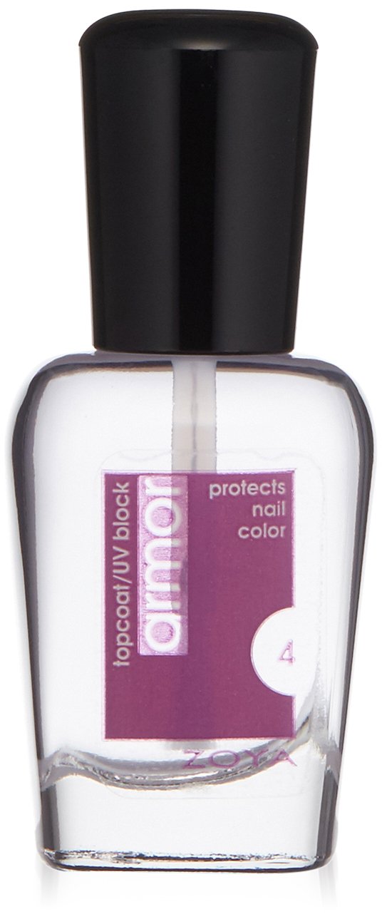 ZOYA Armor top coat bottle front showing glossy finish and protective benefit