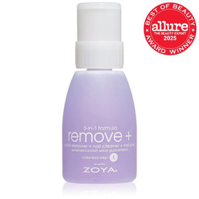 ZOYA side label closeup displaying product details and ingredients information