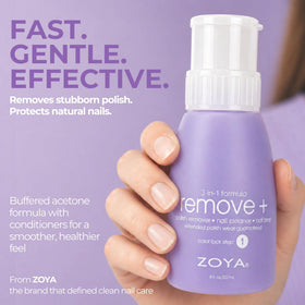 ZOYA bottle placed with salon tools illustrating professional station readiness