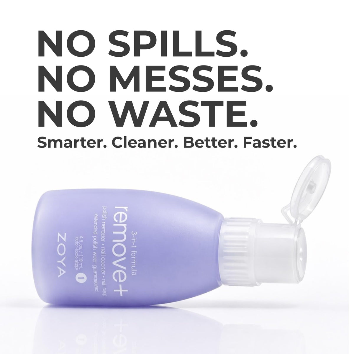 ZOYA cap and nozzle detail highlighting controlled pour and spill prevention