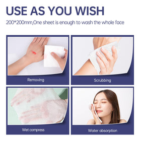 ZPCO facial cloths on bathroom vanity illustrating travel-ready, hygienic use