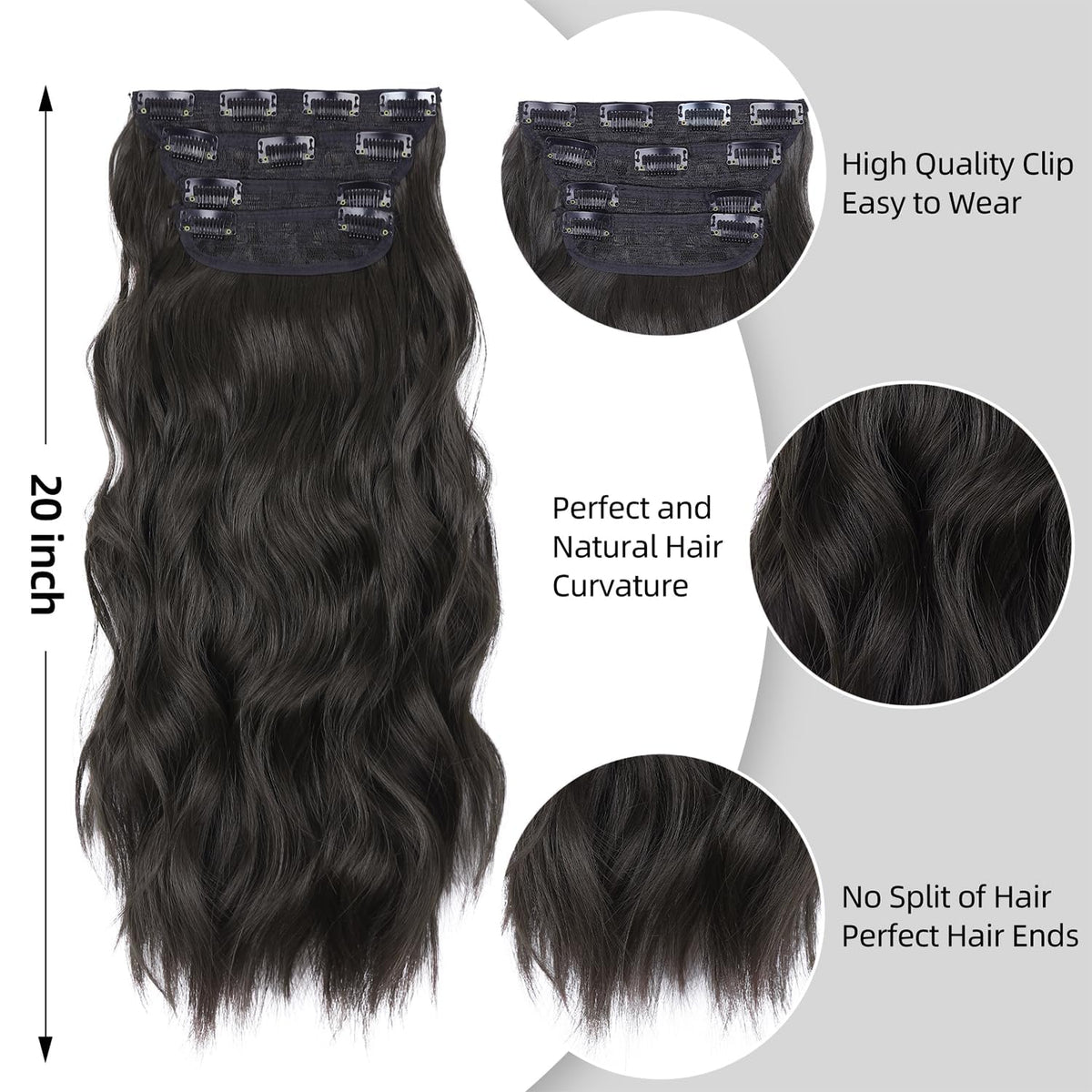 ZQIAN BEAUTY model clipping weft into hair demonstrating easy, tool-free application