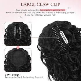 ZQIAN BEAUTY model wearing low ponytail extension for instant volume and length