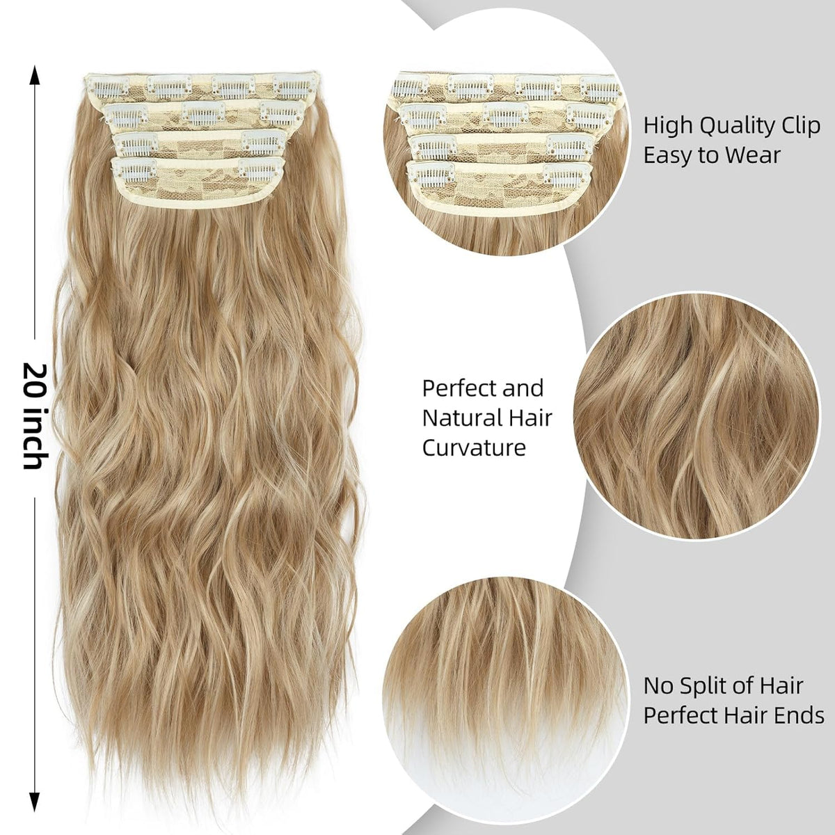 ZQIAN BEAUTY clip-ins worn in hair showing added length and volume for event styling