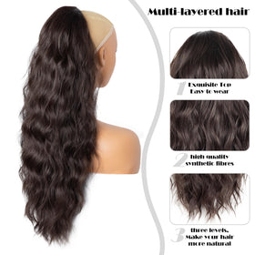 ZQIAN BEAUTY detail of wavy synthetic fibers highlighting texture and natural movement