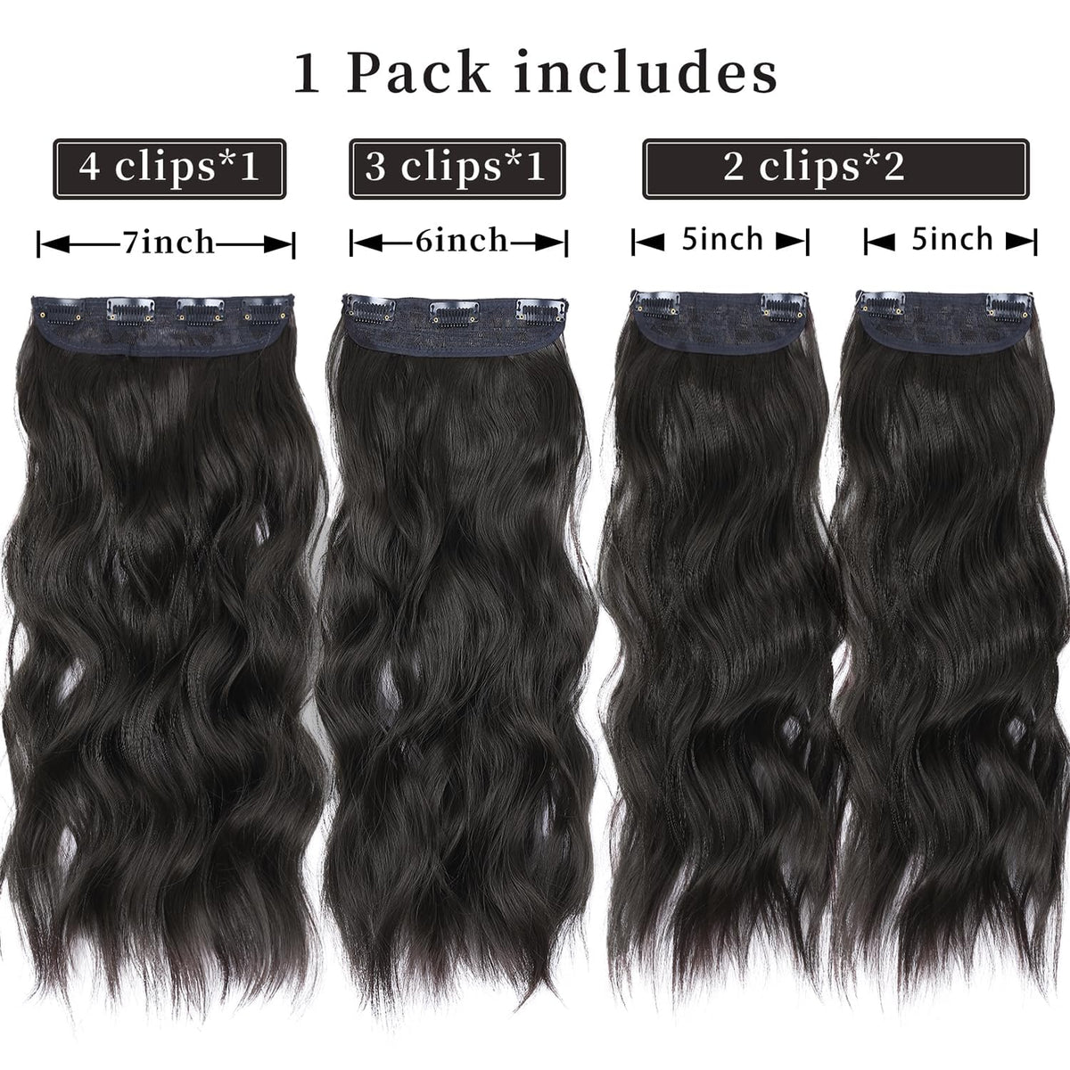 ZQIAN BEAUTY close-up of weft stitching and metal clips for secure attachment