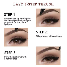ZSSEMEI before and after eyebrows illustrating fuller shape and realistic texture