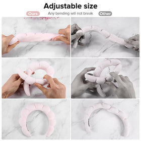 Ztomine model wearing pink headband demonstrating comfortable secure fit