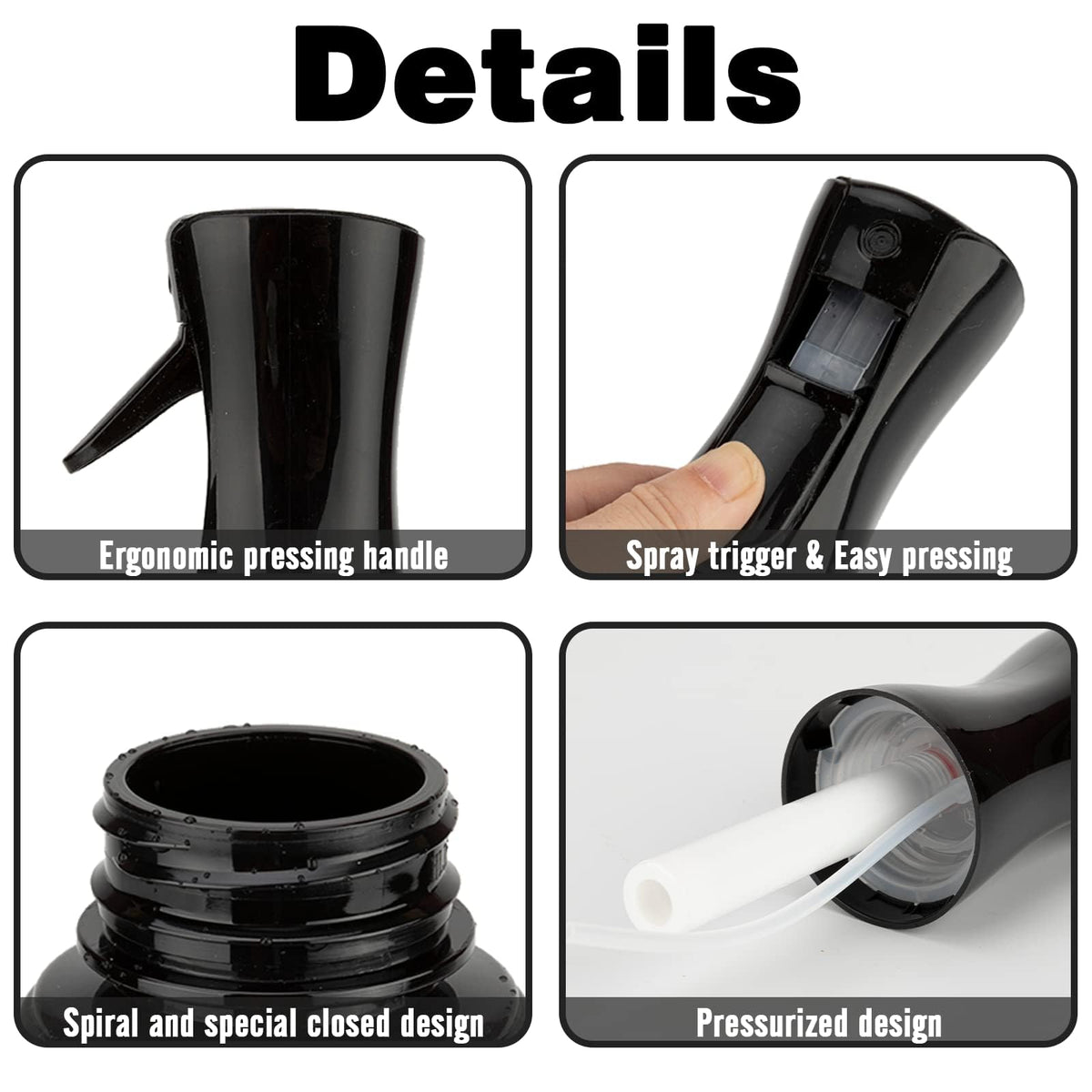 Zuhose open bottle showing refillable PET body and easy top-fill convenience