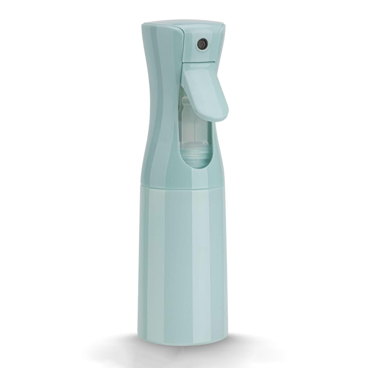 Zuhose front view of blue mist bottle showing compact design and portability