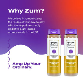 Zum bottle held in hand for size and portability benefit