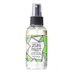Zum front label showing rosemary-mint scent and benefits