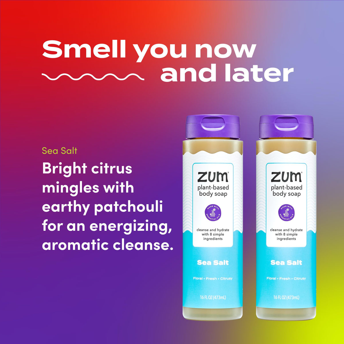 Zum sea salt texture lather showing rich foam for thorough cleansing and softness
