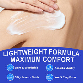 ZUZOKKAHA cream dispensed on hand illustrating spreadable, non-greasy finish