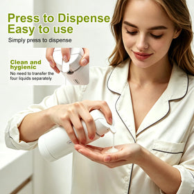 ZXAPJJD in-shower use with foam demonstrating effortless wet-hand operation