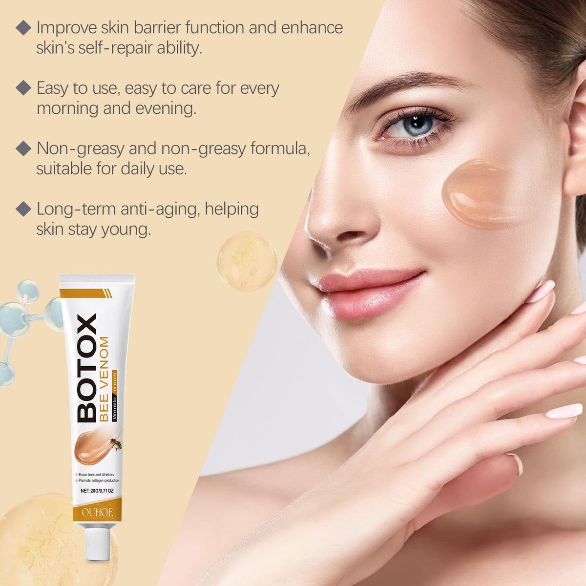 ZXZTSM fingertip spreading cream demonstrating easy application and coverage