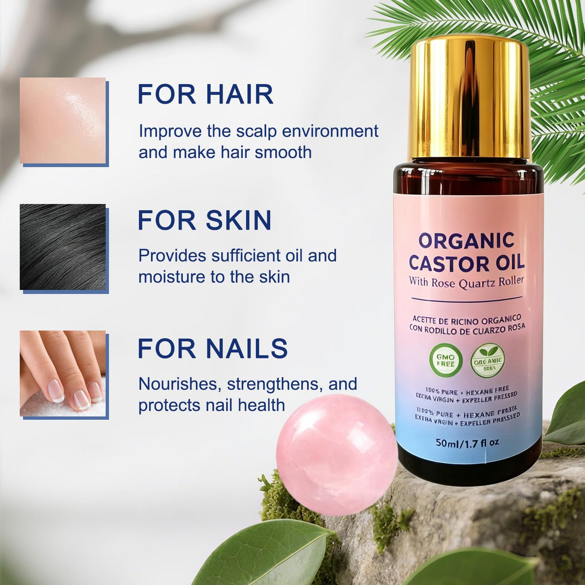 ZXZTSM massaging oil into hair ends to show split-end conditioning benefit