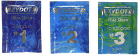 Zydot model after-use hair showing shine and manageability following the three-step routine