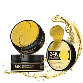 ZZILME front packaging showing 24k gold eye patches, convenient and travel-ready