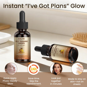 ZZILME size comparison in hand indicating travel-friendly 1.0 fl oz benefit
