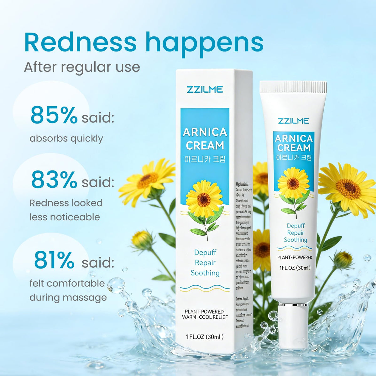 ZZILME texture absorbed on skin close-up demonstrating non-greasy finish